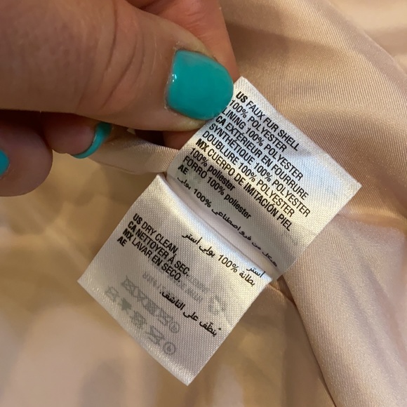 INC International Concepts Faux Fur Pink Jacket M - Picture 10 of 10